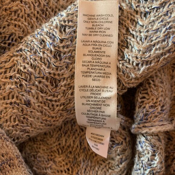 Chico’s Size 2 Blue Chevron Sweater Tunic Long Tall Women’s 8/10 Soft Cozy - Picture 9 of 9